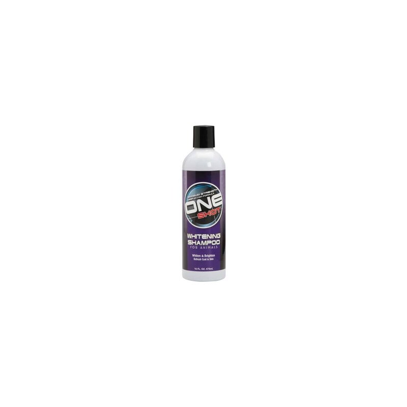 Best Shot One Shot Whitening Shampoo, Coat and Skincare Product for Dog, Cat, and Horse, Brightens Any Color Coat, Removes Stains, 16 Oz.